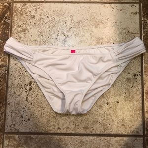 White Low Rise Bikini Bottoms